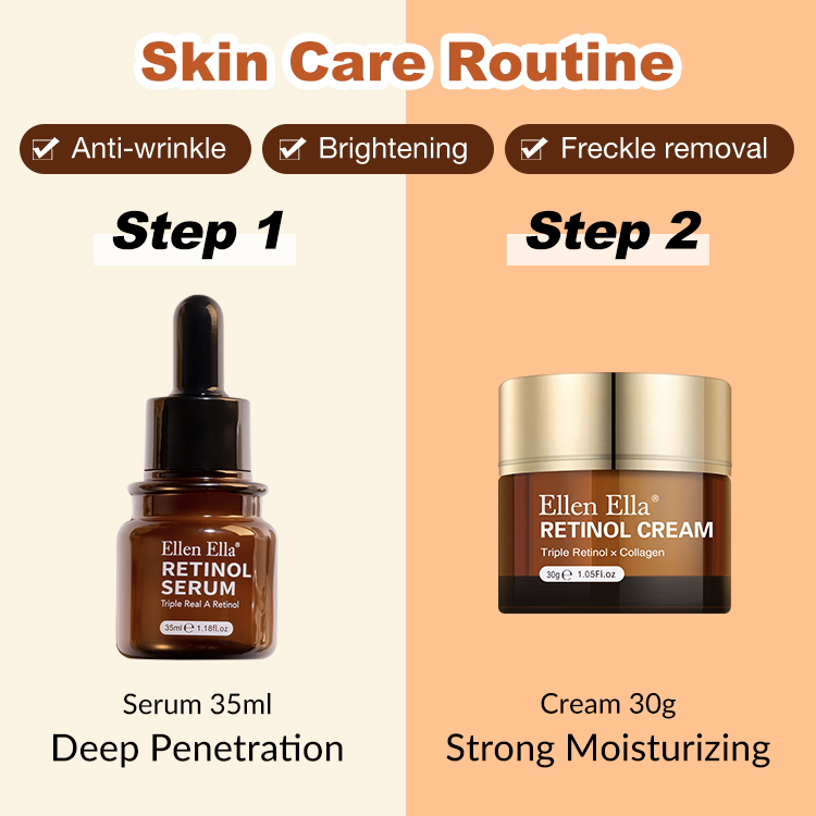 MEGA SALE - ONLY 999 GET 2PCS! 100% ORIGINAL ELLEN ELLA Anti-Aging Retinol Face Cream 30g And Serum 35ml